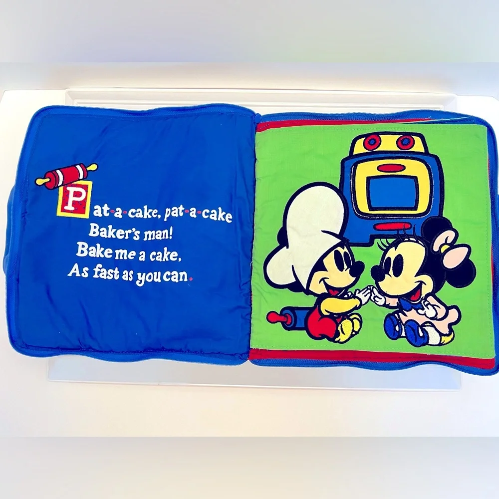 Disney Soft Fabric Zippered Book with Four Nursery Rhymes and Lift/Pull Pages.